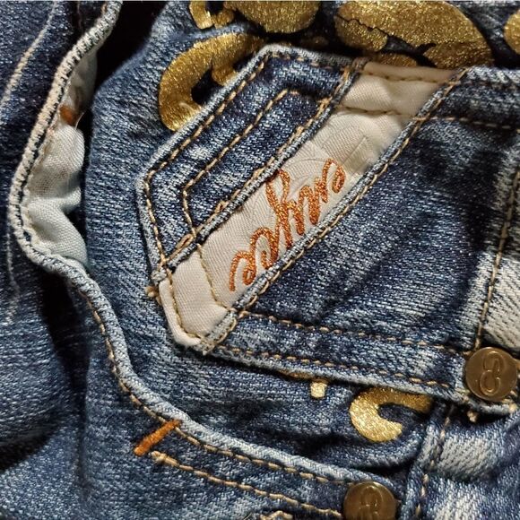 Enyce Distressed and Gold Shorts - Picture 6 of 6